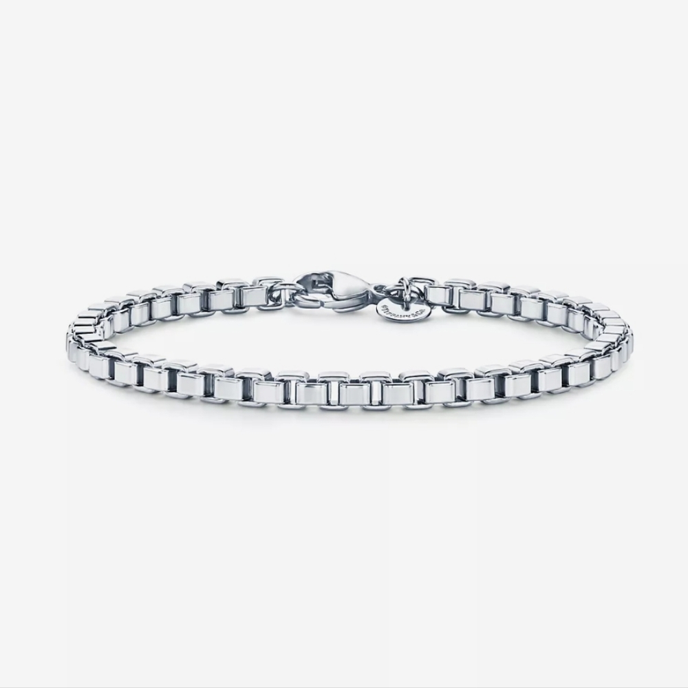 TIFFANY & CO. UNISEX VENETIAN LINK BRACELET IN SILVER EUC - Picture 3 of 17